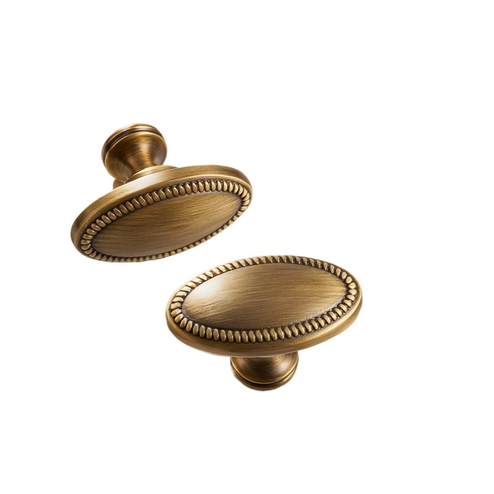 KLdcfhDR 2pcs French Vintage Solid Brass T-Bar Cabinet Drawer Knobs