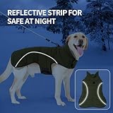 HEYWEAN Mantel Hund Wasserdicht Hundemantel Warm Winter Hundejacke Fleece Hunde Pullover Wintermantel mit D-Ring Reflektierend Hundemantel mit Klettverschluss Winterjacke Kleine Mittlere Grosse Hunde