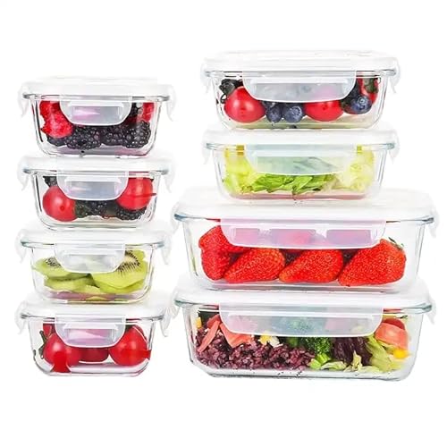 GRANZ Glass Food Storage Containers Set Airtight Food Storage Containers, Meal Prep Containers with BPA-Free & Locking Plastic Lids,Dishwasher,Microwave & Freezer Friendly-Leak-Proof Set (GFSC-04LP) GRANZ Glass Food Storage Containers Set Airtight Food Storage Containers, Meal Prep Containers with BPA-Free & Locking Plastic Lids,Dishwasher,Microwave & Freezer Friendly-Leak-Proof Set (GFSC-04LP)