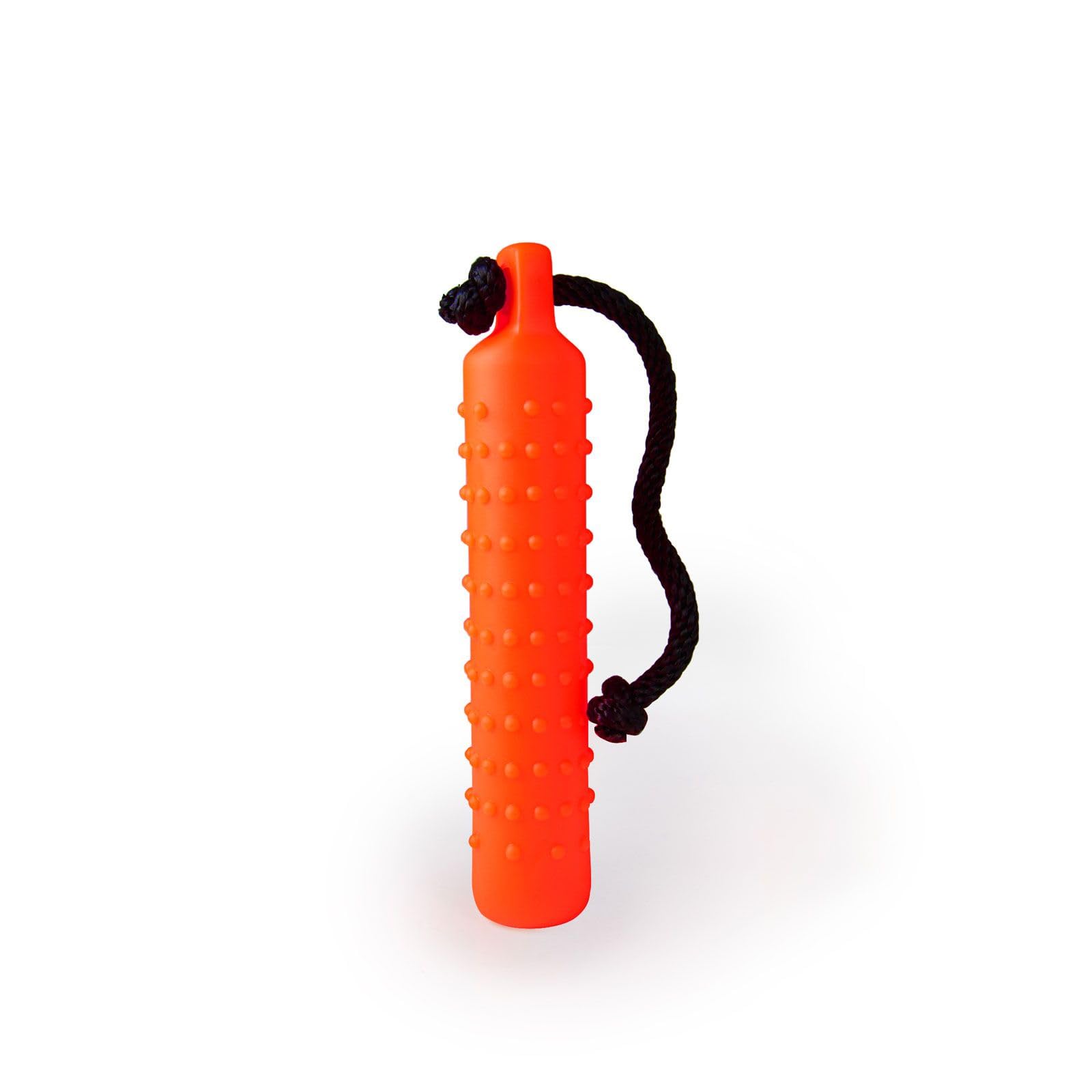Dog & Field Easy Grip Gundog Water Dummy - Small Orange Throw. Rubber Water Float for Training & Retrieval Practice. Floating Dog Toy with Throwing Cord. Gundog Training Dummies, Water Toys for Dogs