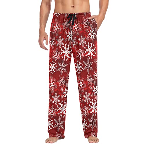 Pajama Pants for Men, Santa Claus Red Print Men's Separate Bottoms, Lounge Pants, Relaxed Sleep Pant4