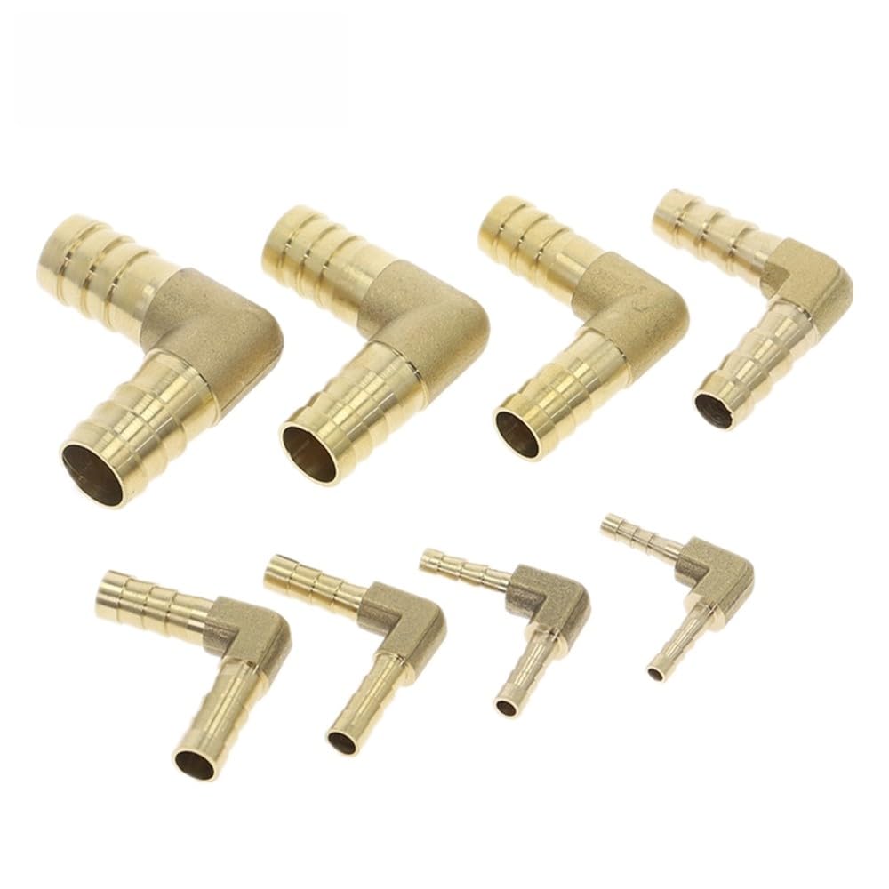 Raccord coudé en laiton pour tuyau d'arrosage, diamètre intérieur 4-16 mm, raccord cannelé en cuivre, adaptateur, 12 mm