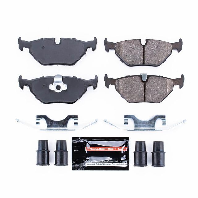 Image of PowerStop Rear Brake Pads for BMW 323i 2000 |325Ci 2001-06 |325i 2001-05 |325xi 2001-05 |328Ci 2000 |BMW 328i 1999-00 - Z23 Carbon-Fiber Ceramic Brake Pads with Installation Hardware, Z23-692A