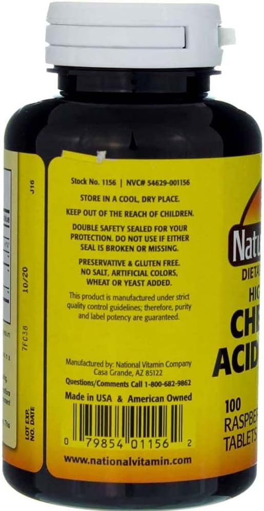Nature's Blend Acidophilus Chewable Raspberry Flavor - 100 Tablets, Pack of 3