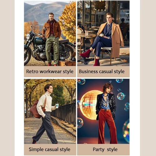 Men’s Velvet Chelsea Boots Slip On Dress Ankle Boots Formal and Casual Fashion Footwear 6