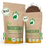 NanaNatura's Bio Radieschen Sprossen Samen 180g | Keimfähige Radieschensamen zur Sprossenzucht | Radies Rambo Rosa Rettich Keimsprossen fürs Sprossenglas