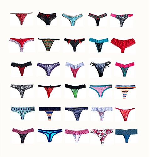 Morvia Varieties of Women Thong Pack Lacy Tanga G-string Bikini Underwear Panties2