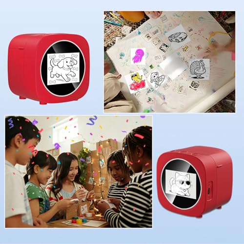 Image of AI Thermal Printer, Voice Control Multi Language, Portable Inkless Wireless Printer 6 Art Styles AI Doodle, 1300mAh, Fun Gifts for Kids DIY Study Notes Scrapbook