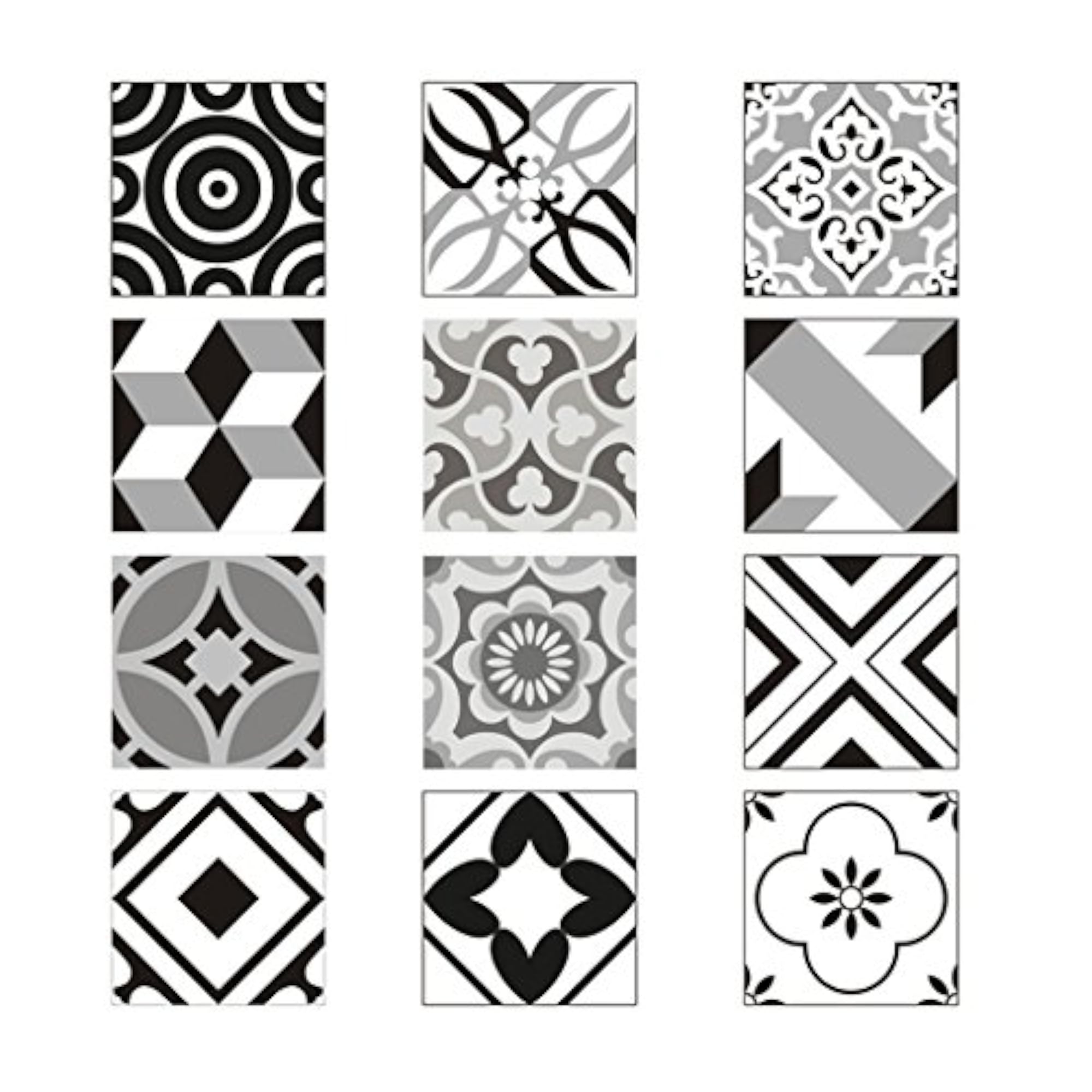 12Pieces Mosaic Wall Floor Tiles Sticker Decal