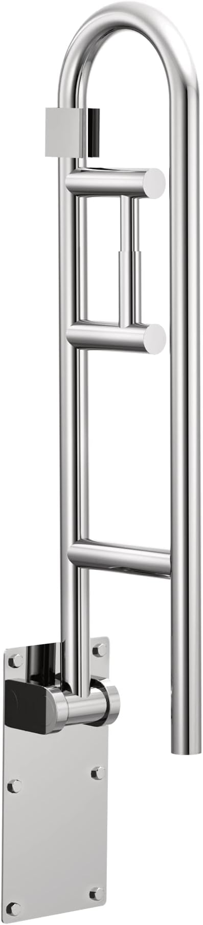 Moen Home Care Bathroom Safety 30 Inch Stainless Steel Flip Up Bathroom HandicapGrab Bar with Toilet Paper Holder, Elderly Assistance Product, R8962FD