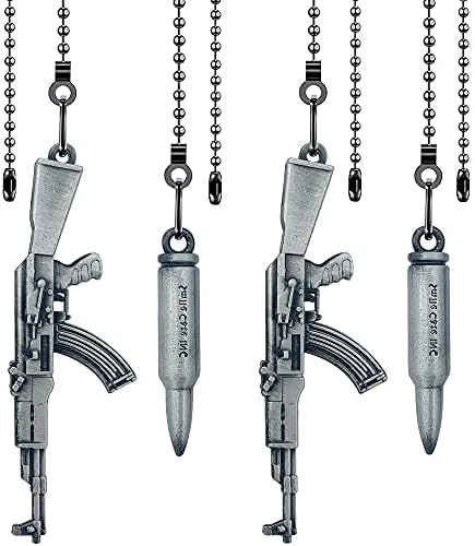 4 Pieces Dotlite Silver Pull Chains Ceiling Fan Pull Chain Extension Fan Pull Chain Pendant 12 Inch Ceiling Fan Chain Extender Ornament with Ball Fan Chain Connector (Silver)