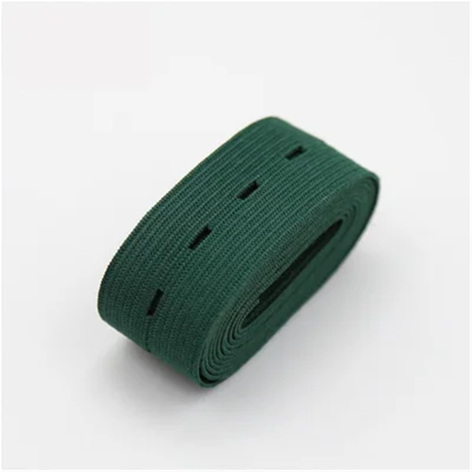 Gumka do szycia 6 szt. Opaski elastyczne 20mm tkane dziurki na guziki gumka elastyczna taśma rozciągliwa DIY akcesoria krawieckie(Dark green)