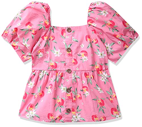 Image of Max Girls Floral Printed Puffed Sleeves Top