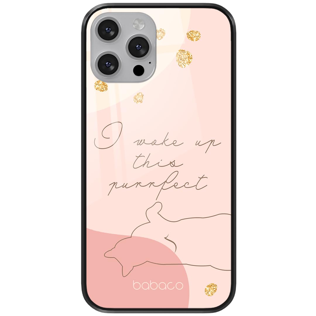 Babaco ERT GROUP mobile phone case for Apple Iphone 13 PRO original and officially Licensed pattern Cats 008 made of hardened glass, optimally adapted to the mobile phone, protective cover