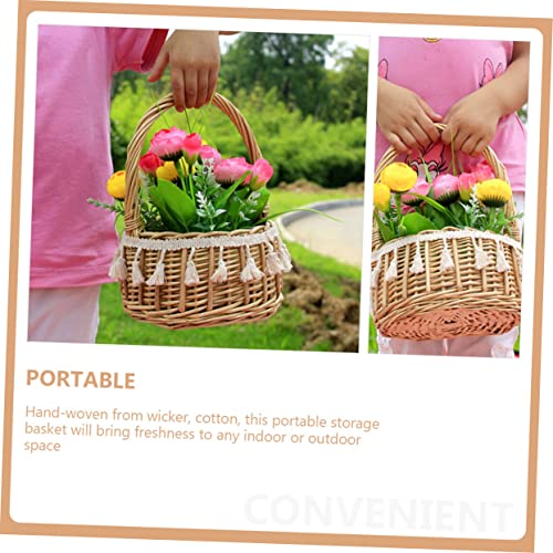Panier en Rotin pour Intérieur et Extérieur YARNOW Gain de Place - 6