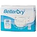 BetterDry Adult Briefs, Poly-Backed with a Thick Core Keeps You Dry All Day and Night, Comfortable and Full Range of Movement (Medium 1 Bag)