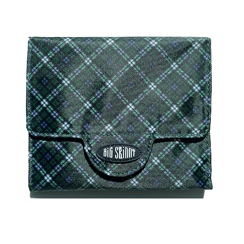 Big Skinny Trixie TriFold Wallet, Holds Up to 30 Cards (Evergreen Plaid)