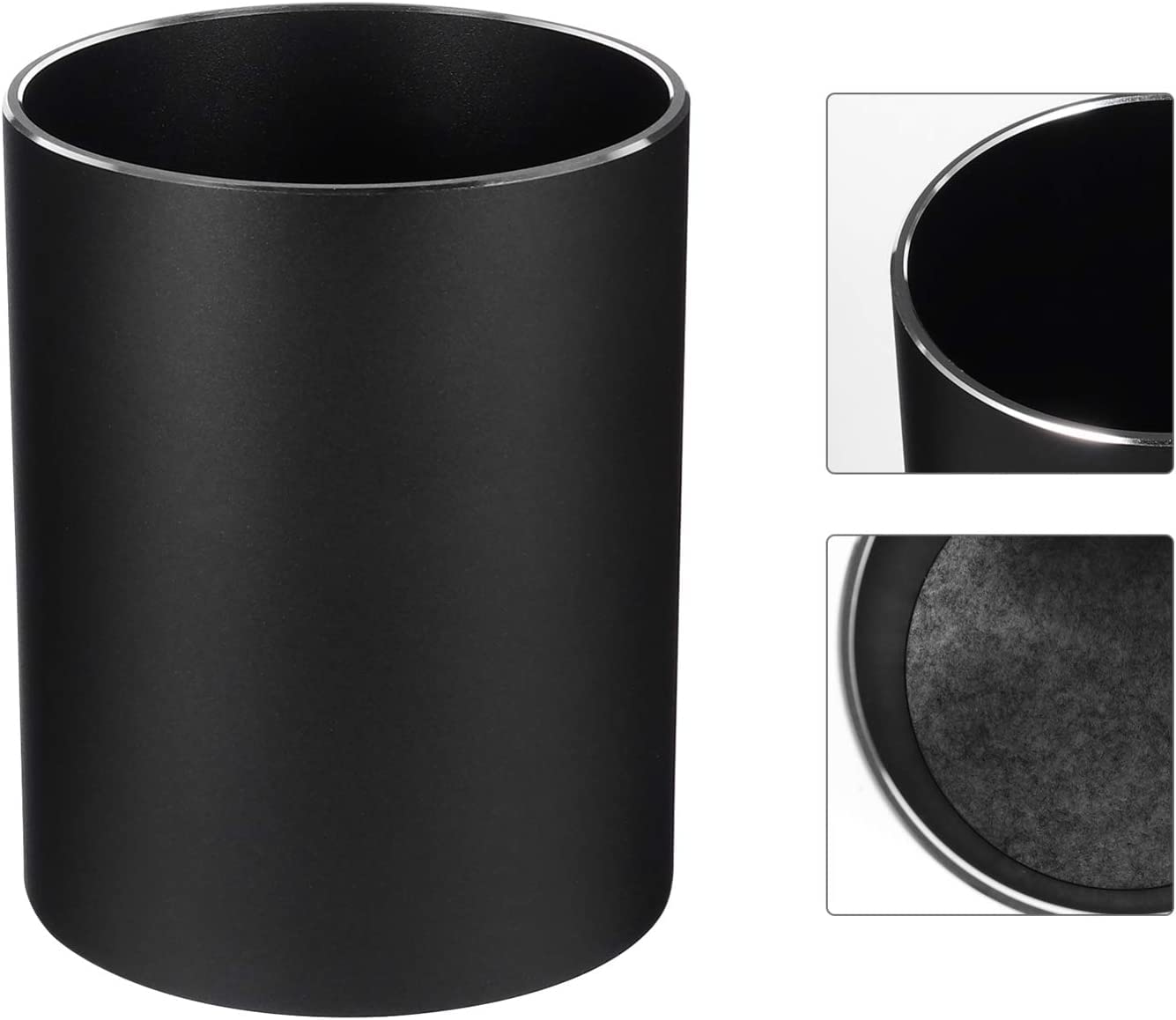 Porte-stylo Pot à crayons Fournitures de bureau Organisateur de stockage Conteneur de bureau Topper Bureau Topper Porte-stylo en alliage d'aluminium Porte-crayon rond Porte-gobelet Stylo Organisateur