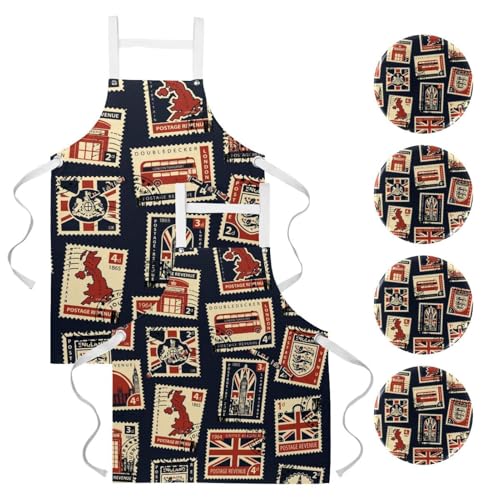 Tablier de cuisine lot de 2 tablier de serveuse pour bistrot bar et nettoyage