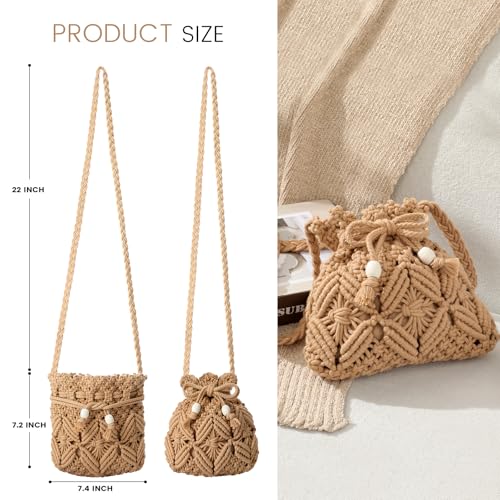 Summer Purse - Woven Crossbody Bags Boho Crossbody Purses for Women Crochet Handbags Shoulder Bag Handbags 20253
