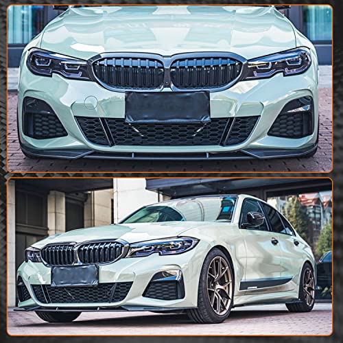 Mcarcar Kit G20 Carbon Fiber Front Lip For Bmw 3 Series G20 M Sport Sedan 2019-2022 320I 330I M340I M Tech Front Bumper Lip Chin Spoiler Splitter Protector Factory Outlet (Carbon Fiber) #TOP1