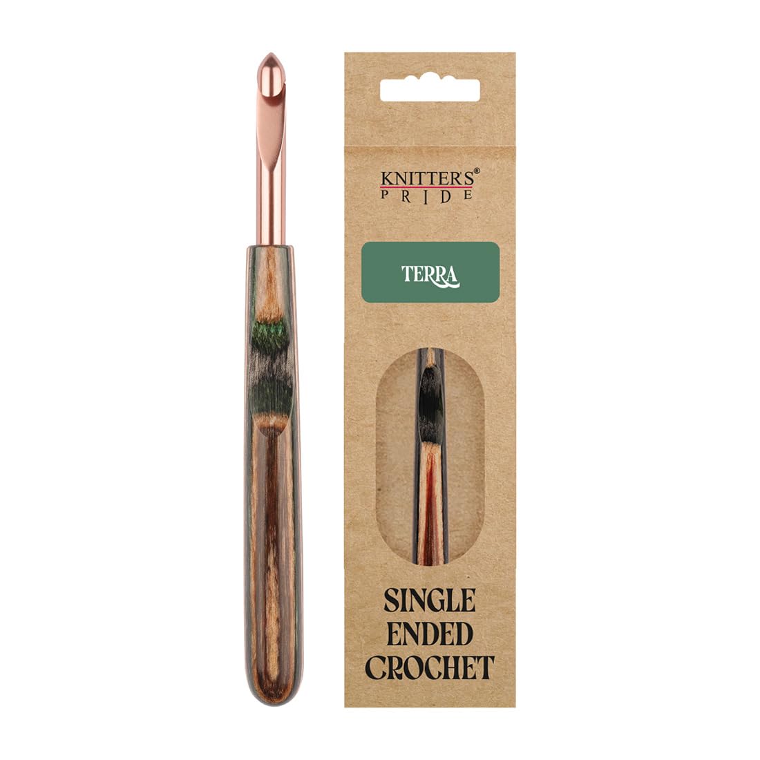 Knitter's Pride Terra Wooden Crochet Hook 2.5 mm - 1 piece Brown