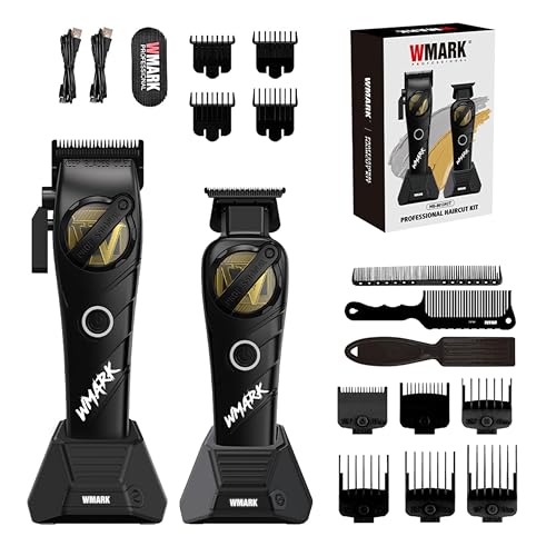 WMARK Professional 2-Piece Haircut Kit for Barber - High-Speed Clipper