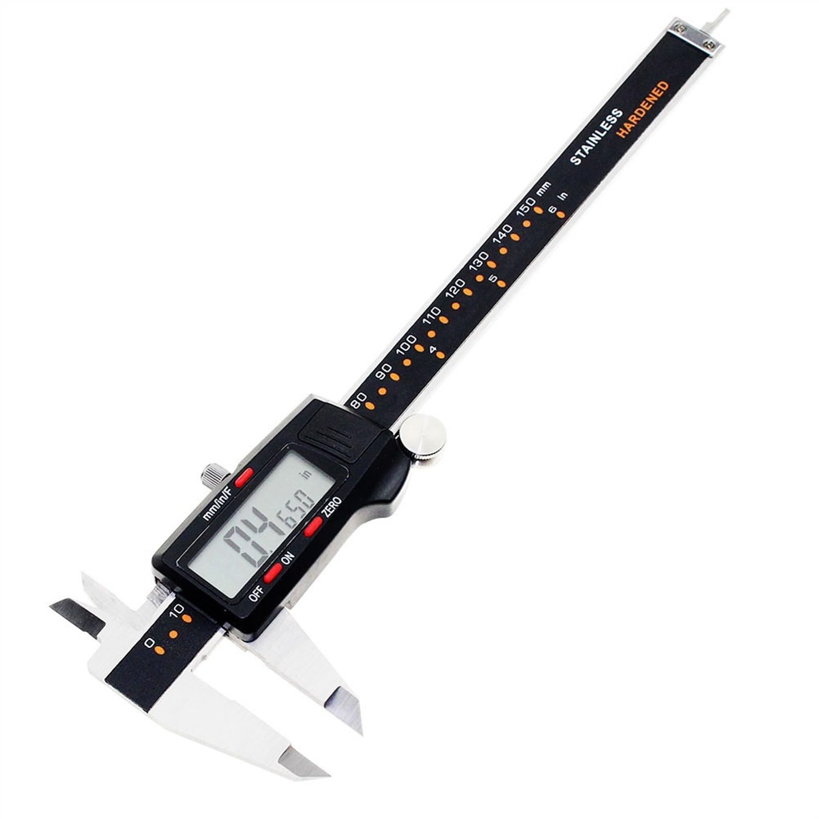Pomiar suwmiarką Elektroniczna suwmiarka cyfrowa 6 "150mm MM/CALE/F przełącz linijka ze stali nierdzewnej mikrometr linijka miernicza