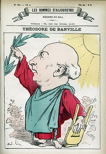 Impression sur toile Théodore de Banville affiche portrait peinture salon 60x90