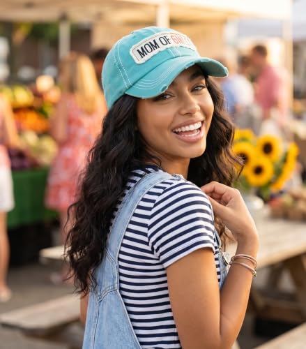 Image of Funky Junque Womens Baseball Cap Distressed Vintage Unconstructed Embroidered Dad Hat