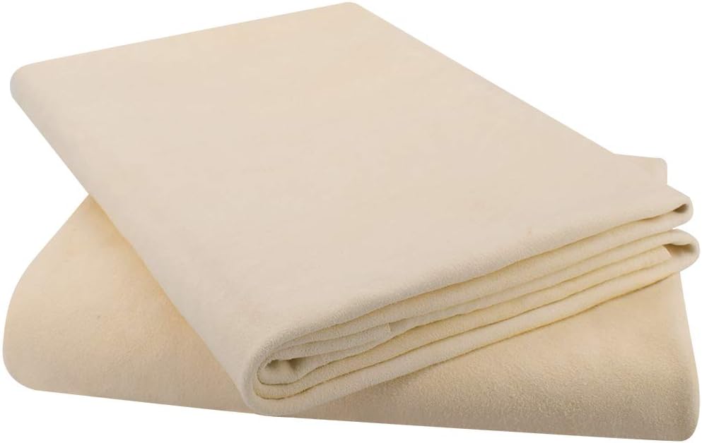 (2 Pack)-Natural Chamois Drying Cloth Car Drying Towel, Leather Chamois Cloth Shammy Drying Towel Dryer for Car Wash Care Super Absorbent Fast Chamois Car Wash Cloth(L:24" x35'' 2-Pack)