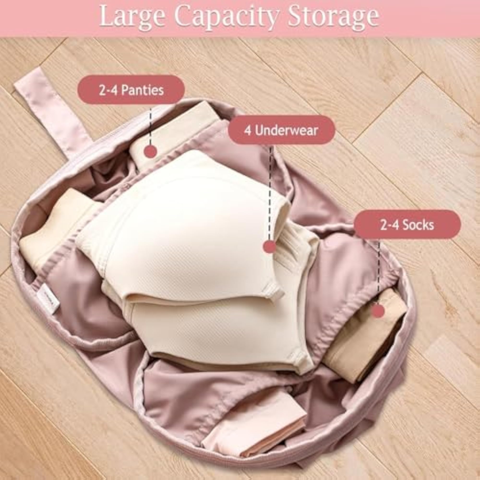 3-in-1 Travel Underwear Organizer Bag for Women
