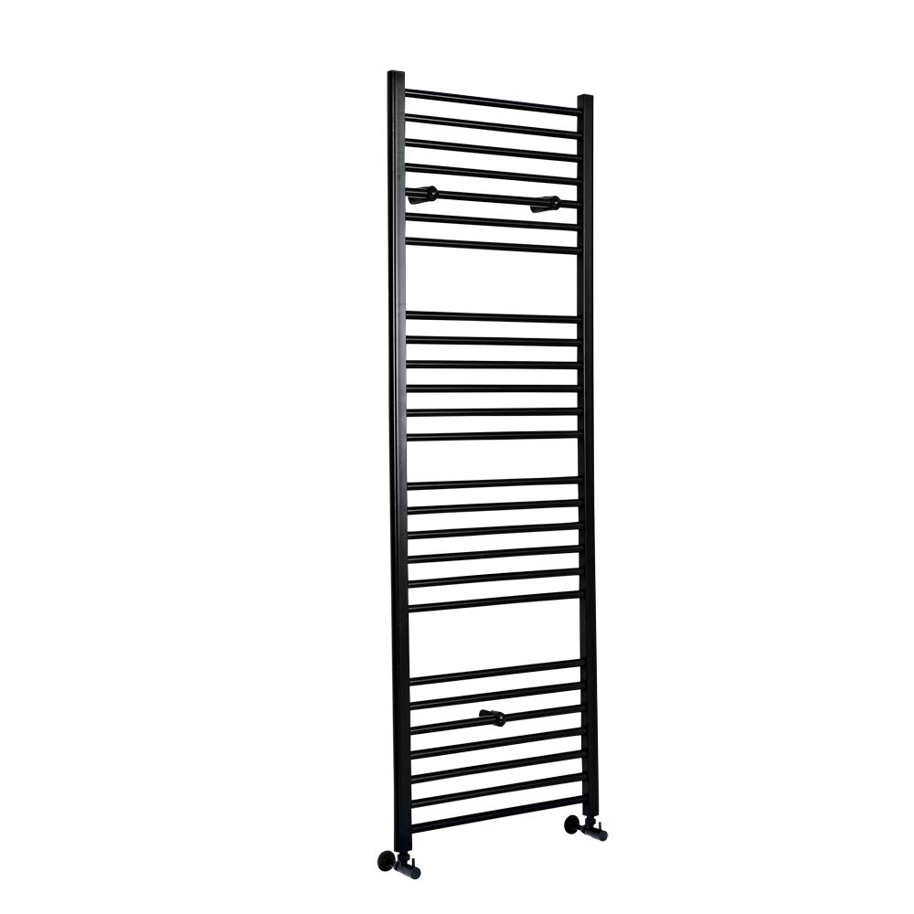 Milano Black Nero - Straight Matt Heated Towel Rail 1800Mm X 500Mm