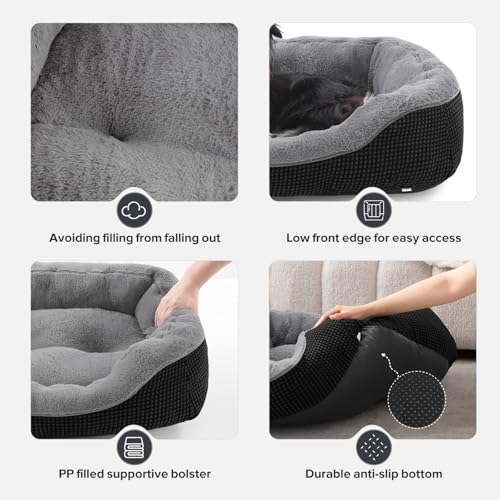 Image of INVENHO Large Dog Beds Large Sized, Washable Orthopedic Warming Soft Sleeping Durable with Anti-Slip Bottom