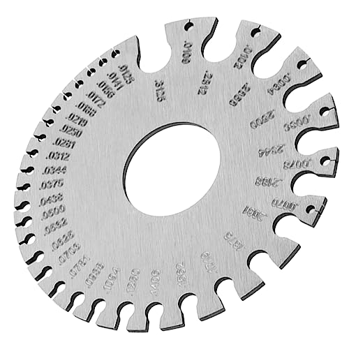 Medidor metálico de calibre profesional de acero inoxidable para espesor, 2 piezas, para medición de alambre de soldadura en metalurgia (Estilo 3) miniatura 4