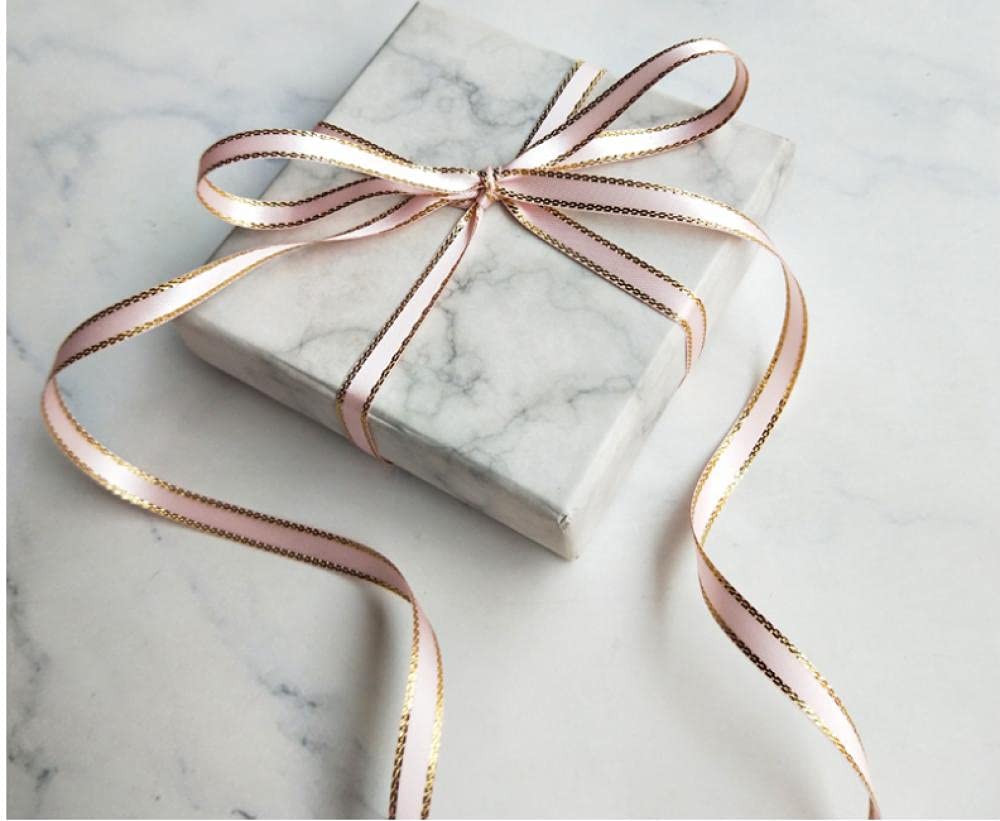 Ribbons For Gift Wrapping Ribbon For Fabric Satin Ribbons 0.6 Cm Dwustronny Zaszyfrowany Złoto Wstążki Ślubne Zaproszenie Na Ślub Ramiączka Ręcznie Diy Łuk Dekoracyjna Wstążka-Szary