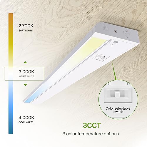 ASD Swivel LED Under Cabinet Lighting Plug in or Hardwired 48 Inch, Dimmable Under Cabinet Lights with High/Low/Off Switch, 3CCT 2700K-4000K, Linkable Under Counter Lights for Kitchen, White, ETL by ASD - Image 6