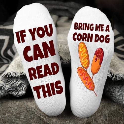 Corn Dog Socks – If You Can Read This - Funny Funky Food Lover Gift for Men Women Teens4