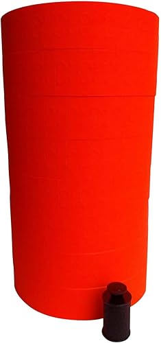 Etiquetas rojas para pistola Monarch 1131 - 8 rollos - 20,000 etiquetas