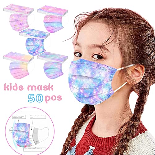 Yuesuo 50Pcs Kids Face_Mask Children 3Ply Earloop Breathable Kids Face_Mask Outdoor School Supplies Boys Girls #TOP2
