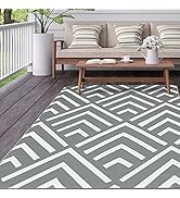 Kohree Reversible Mats, Plastic Straw Rug, Modern Area Rug