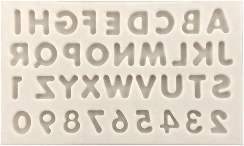 Alphabet Numeral Silicone Mold,Jewelry Polymer Clay, Crafting, Resin Epoxy, Pendant Making, DIY Fashion Decoration Tools Fondant Cake Mold