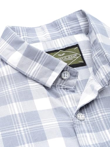 Image of Majestic Man Men Box Checkered Slim Fit Cotton Casual Shirt