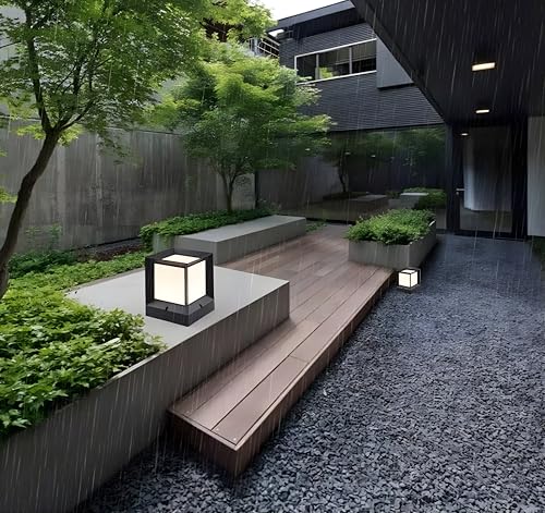 Image of twixle Gate Light for Home gate /gate lamp /gate Lamps for Outdoor Waterproof /gate Light /gate Pillar Lights for Outdoor for Stairs, Boundries, Pillar, Garden (China)(Bulb Not Included) (Pack of 1)