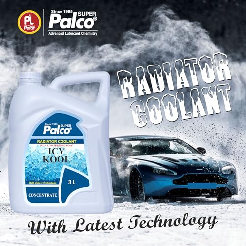 Image of PALCO Icy Kool Radiator Coolant for Car 3 Litre (Pack of 1), Advanced Low Freezing Point Antifreeze Green Concentrate Coolant for Engine