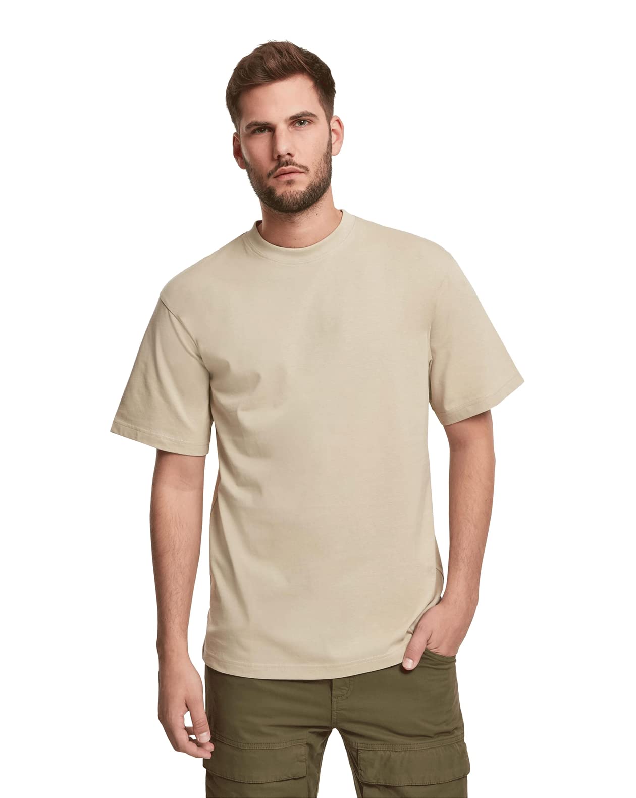 Urban Classicsmens Tall Tee Oversized T-Shirt Oversized Short Sleeves T-Shirt with Dropped Shoulders, 100% Jersey Cotton (pack of 1)