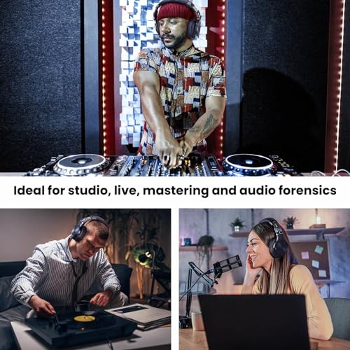 Image of OneOdio A71 High Resolution Headphones, Wired Sealed Headphones, Bass Over-Ear, Compatible with Recording, with Microphone, Foldable, 3.5 /6.35mm Jack for Musical Instrument Practice, Mixing