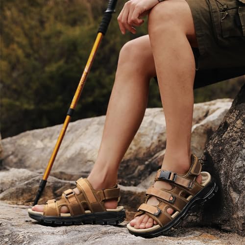 Image of Men's Hiking Sandals Open Toe Sport Walking Sandals Outdoor Athletic