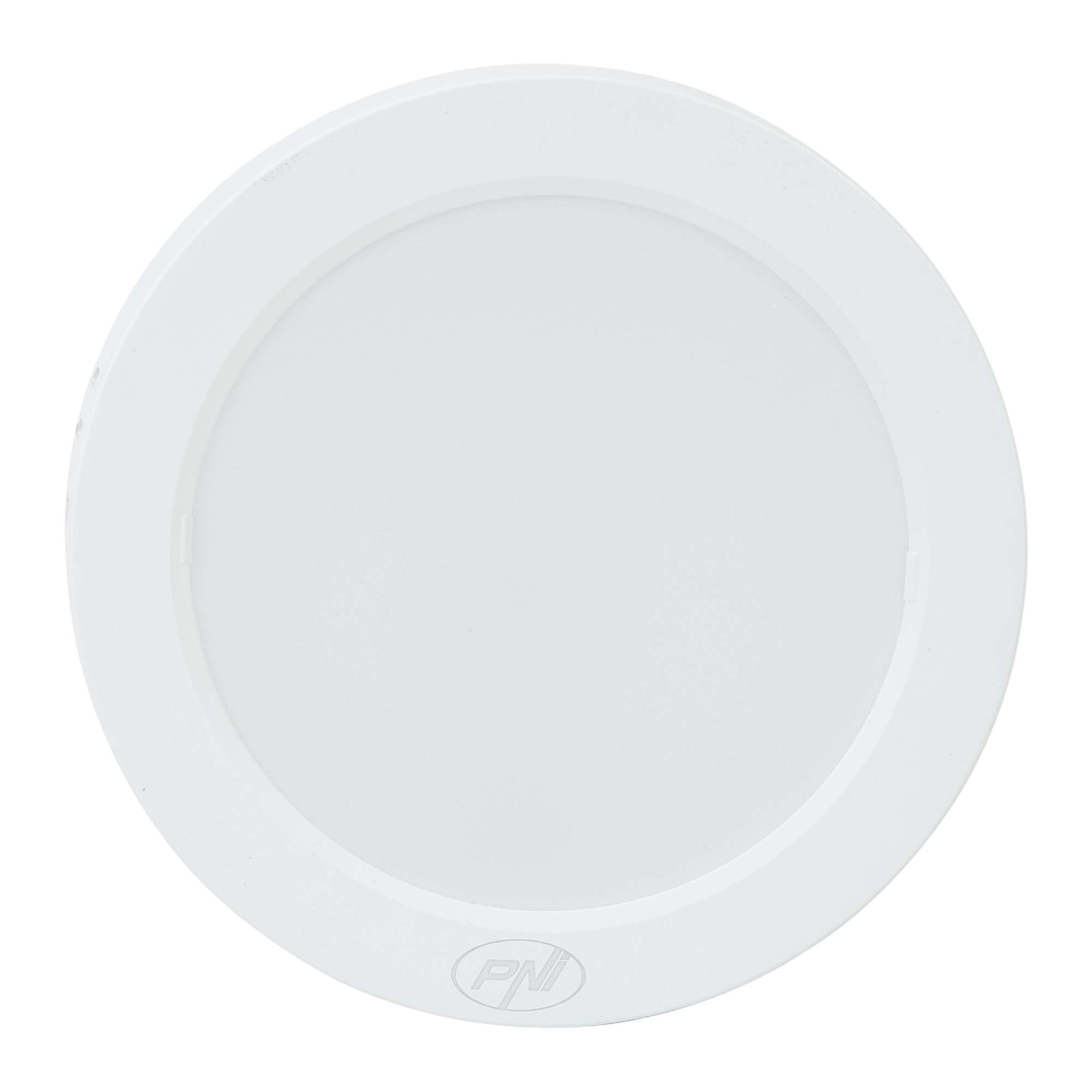 PNI D-Light CL2412 12W LED Ceiling Light, Round 16.7 cm, 6400K, 230V Power Supply, 1320 lm, White