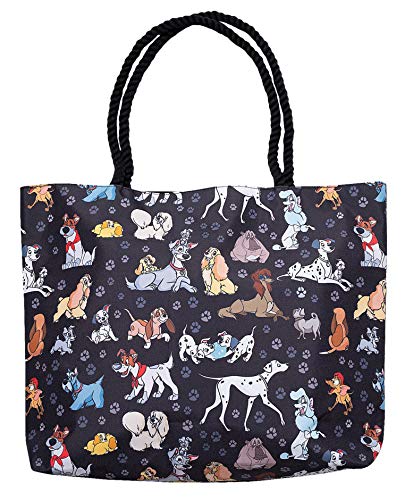 Disney-Tote-Travel-Bag-Dogs-Print-101-Dalmatians-Lady-Tramp-Copper-Dodger